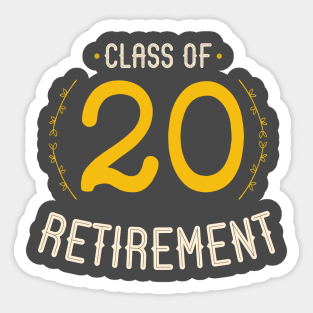 Class of 2020 retirement Sticker